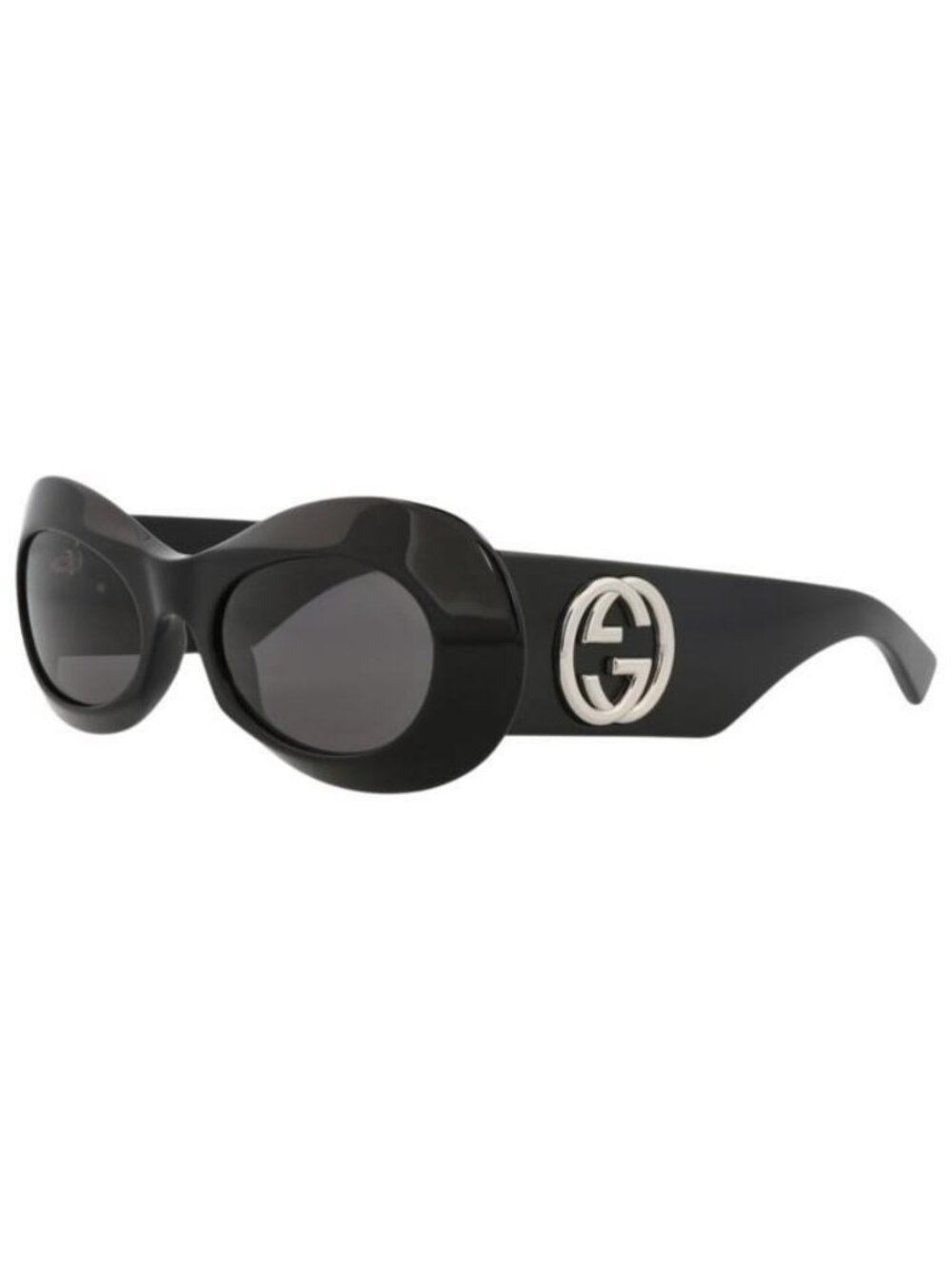 New Gucci Womens Round/Oval Black Black Grey Fashion Designer Sunglasses